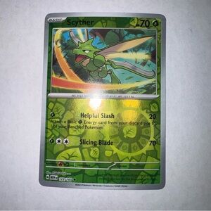 Scyther Reverse Holo NM 123/165 Scarlet & Violet 151 Pokemon Card